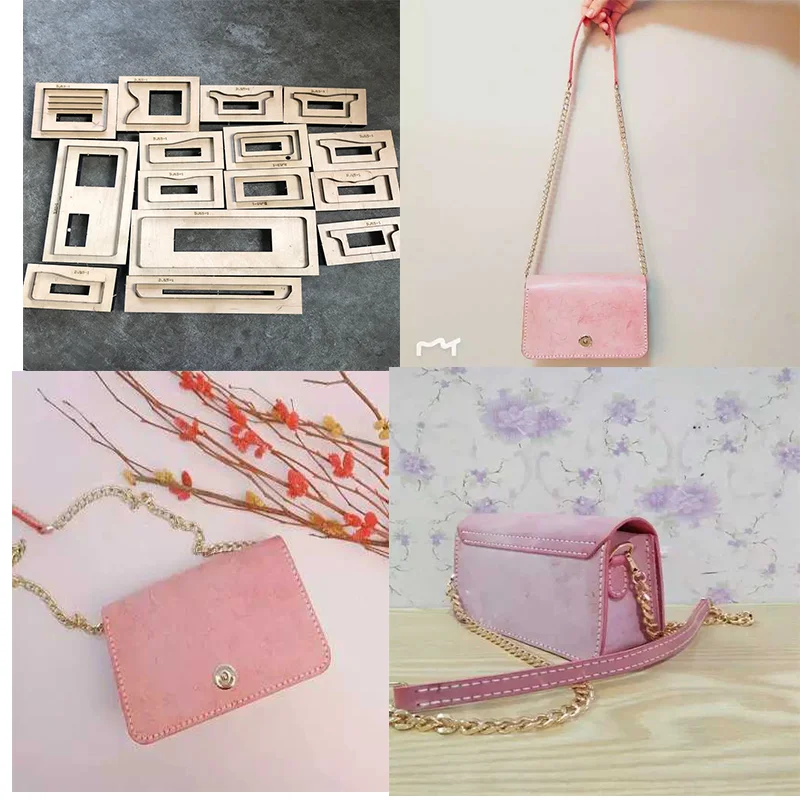 

Super hot lady single shoulder bag knife mold handmade leather knife mold D88