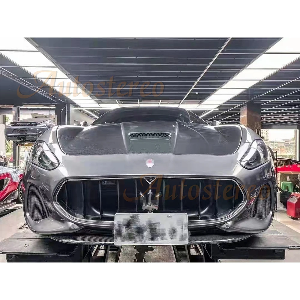 Фото Автомобильный объемный Компасс из углеродного волокна для Maserati GT/GC грантуризм 2007-2017, передний круглый задний Компасс, полный бампер GT новог... №1