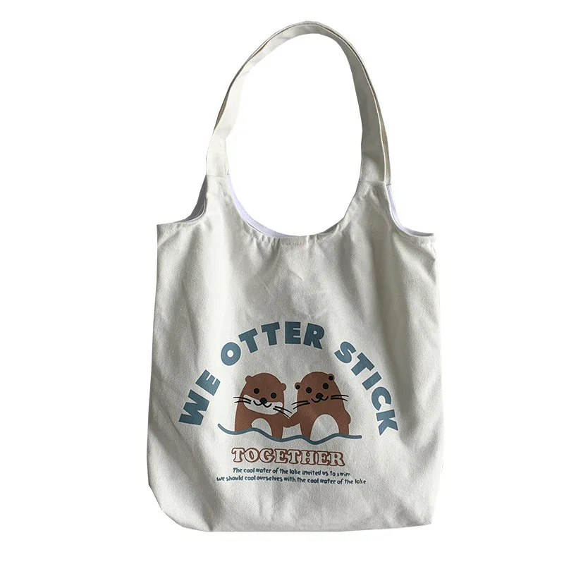 

Large Women's Canvas Tote Bags Korean Shoulder Cotton Cloth Shopping Bag Eco Foldable Female Handbag For Girls 2021 Shopper Bag