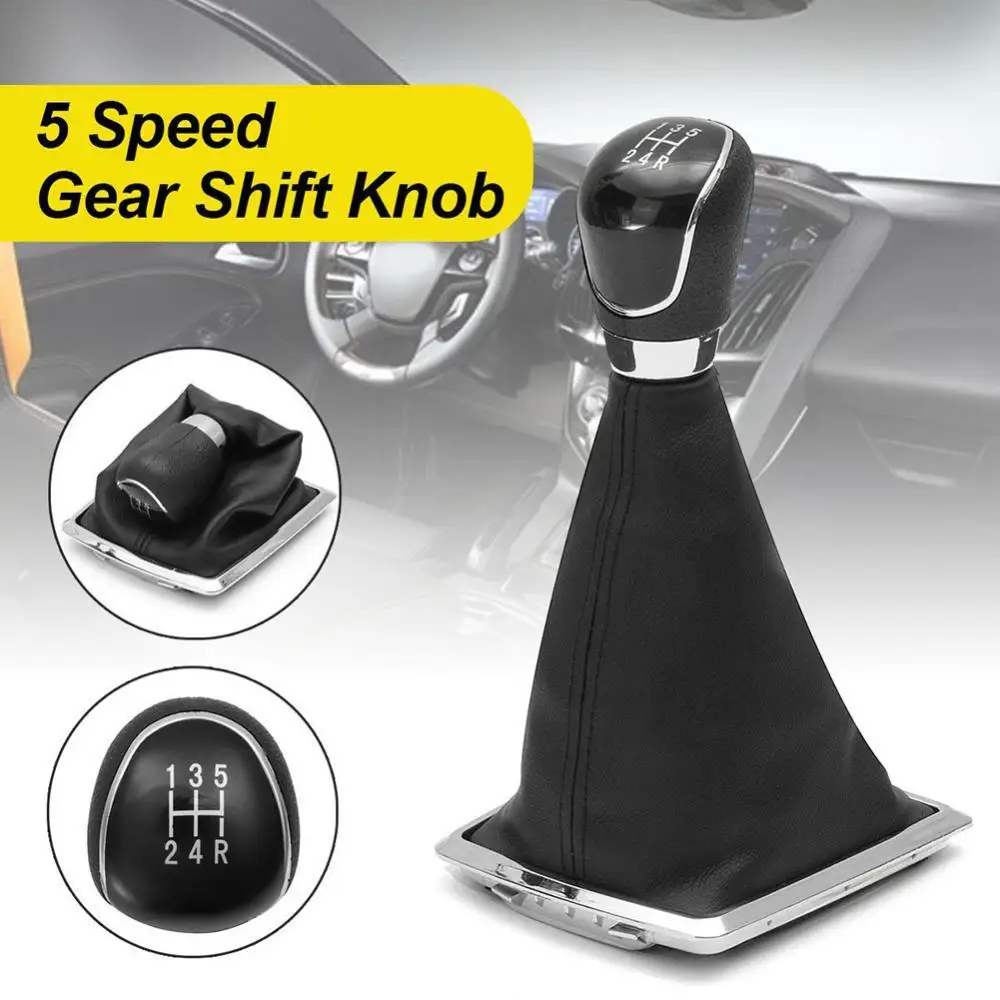

Gear Shift Knob 5 Speed Sticks Lever Gaiter Dustproof Cover for Ford Focus