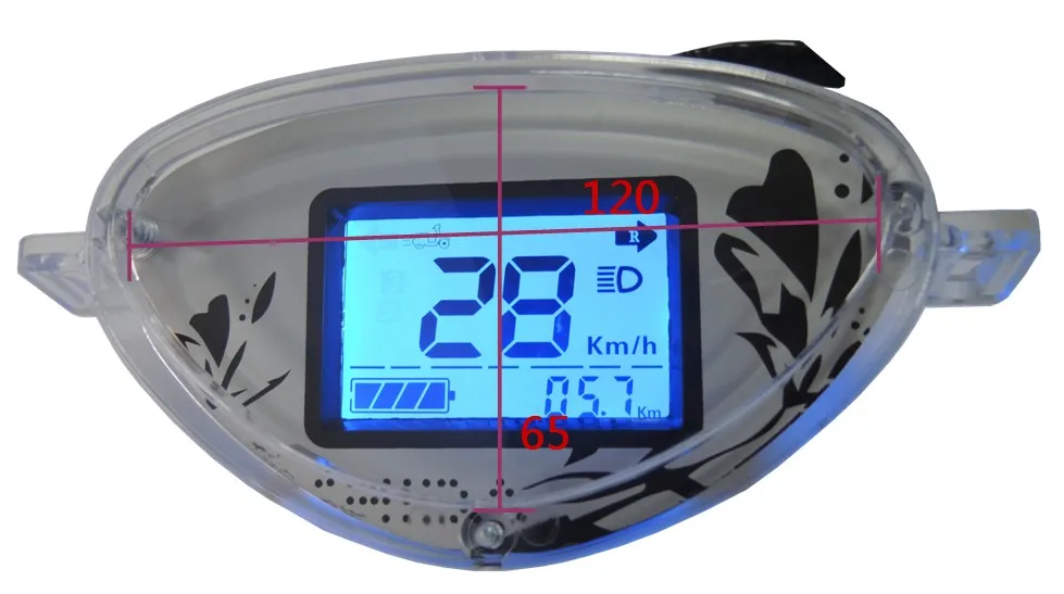 Цифровой вольтметр электрический велосипедный с ЖК дисплеем 48 В/60 в/72 в BLW
