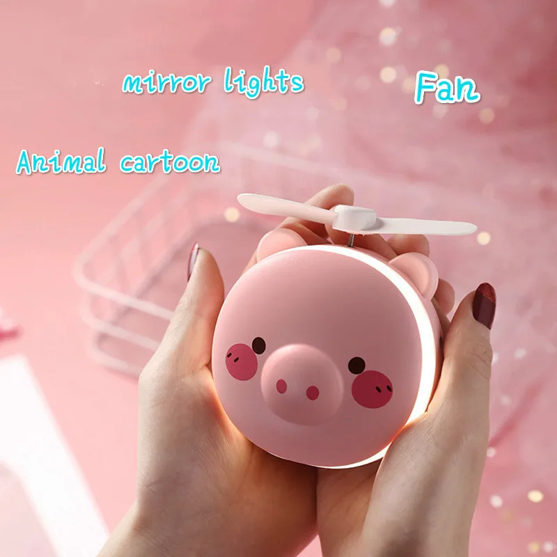 Маленькая ночная лампа в виде мультяшной розовой свиньи портативный маленький