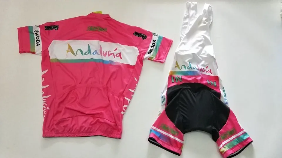 2021 розовый Андалусия Велоспорт Джерси велосипед брюки костюм мужские летние