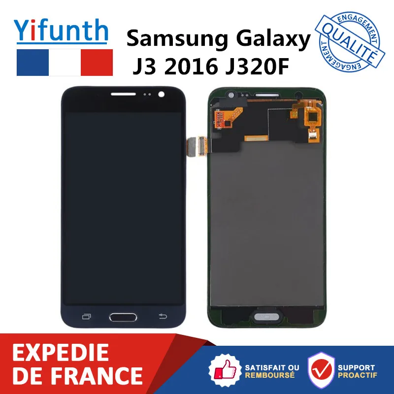ЖК-дисплей с дигитайзером AMOLED для Samsung Galaxy J3(2016) J320F J320A J320M детали аксессуары