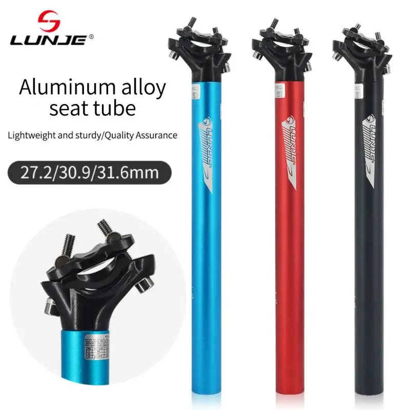 

LUNJE Mountain Bike Seatpost Angle Adjustable Bicycle Seat Tube Aluminum Alloy Rear Floating Seat Tube 27.2 30.9 31.6mm Dropper