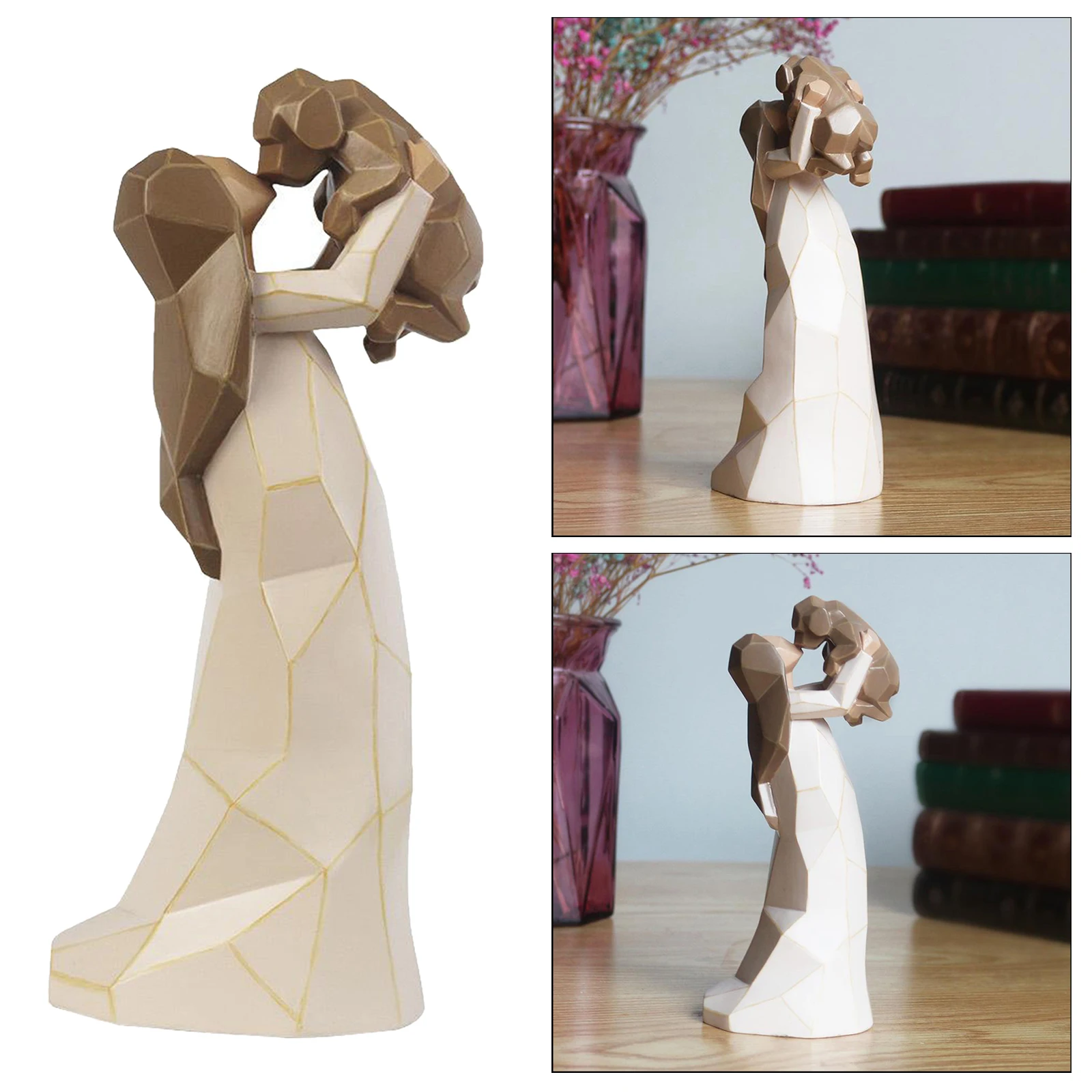 

Nordic Simple Abstract Sculpture Figurine Ornaments Girl Kiss Dog Office Home Decoration Accessories Modern Art Resin Decor