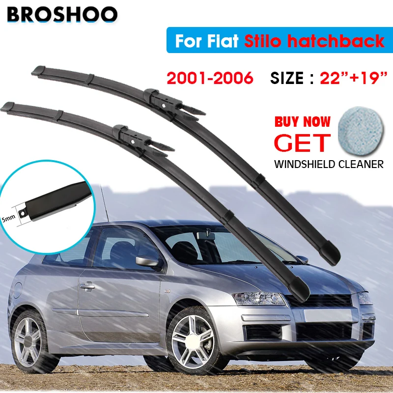 

Car Wiper Blade For Fiat Stilo hatchback 22"+19" 2001-2006 Auto Windscreen Windshield Wiper Blades Window Wash Fit Pinch Tab Arm