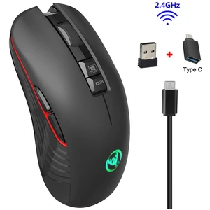 seenda 2 4g wireless gaming mouse with usb receiver silent type c backlit rechargeable mouse for macbook computer pc laptop free global shipping