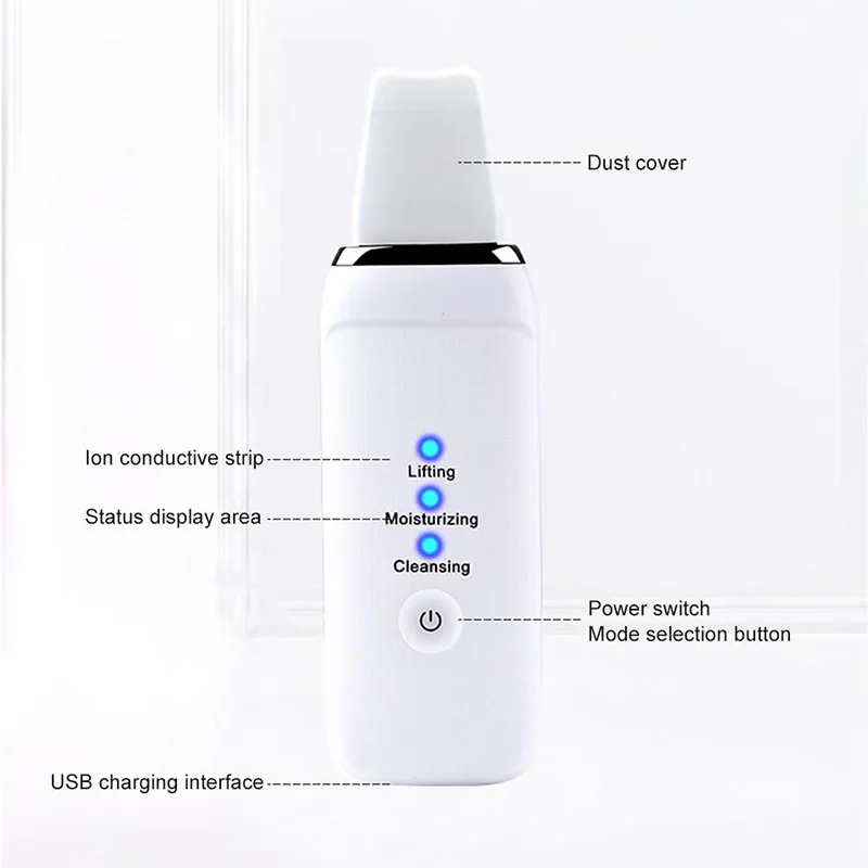 USB uitrsonic глубокий аппарат для чистки лица скруббер кожи удаления грязи черных