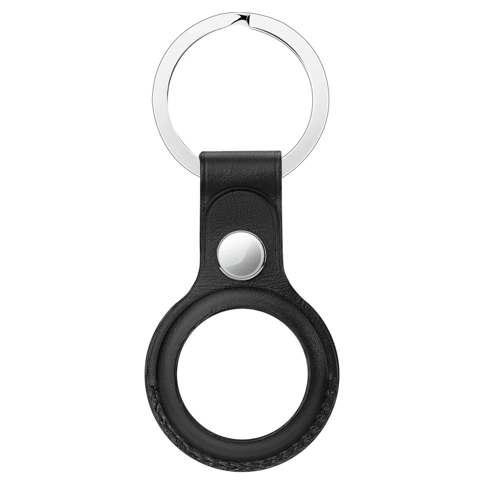 

Leather Protector Case For AirTags Anti-scratch Accessories with Key ring Portable Genuine leather Protective Cover For Air Tags