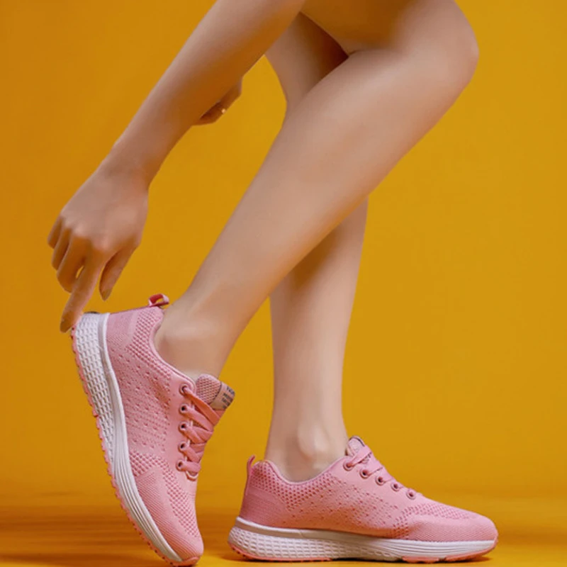 

2020 Autumn New Arrivsl Woman Sport Shoes Lace Up Shallow Female Flat Shoes Outwear Sneakers