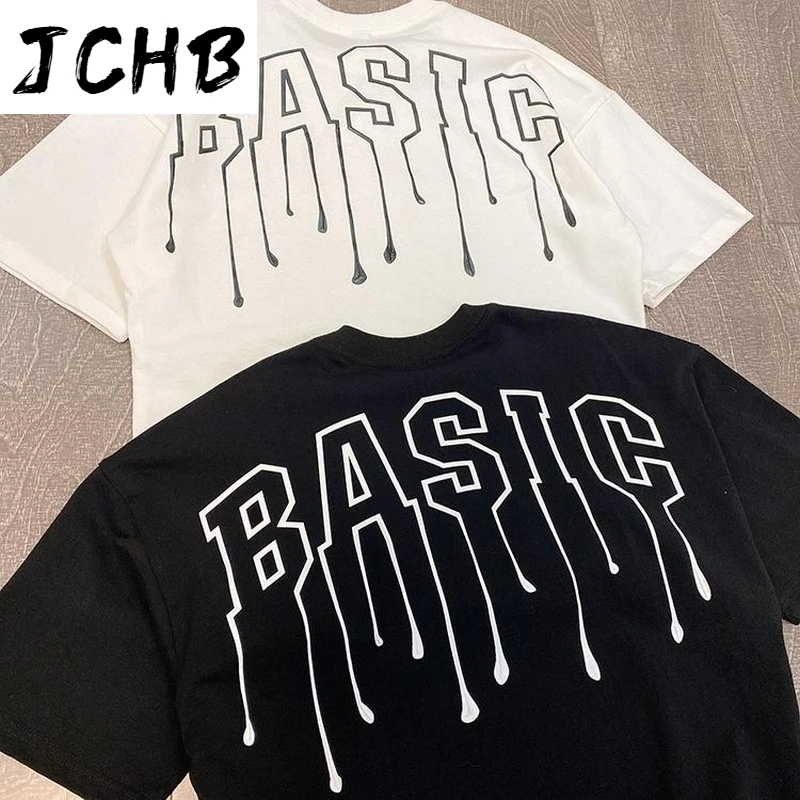 

2021 Letter Street Short Sleeve t Shirt Big Shirts Men Clothing Kpop Men Fashion Oversized Tees Clothes Couple Tshirt