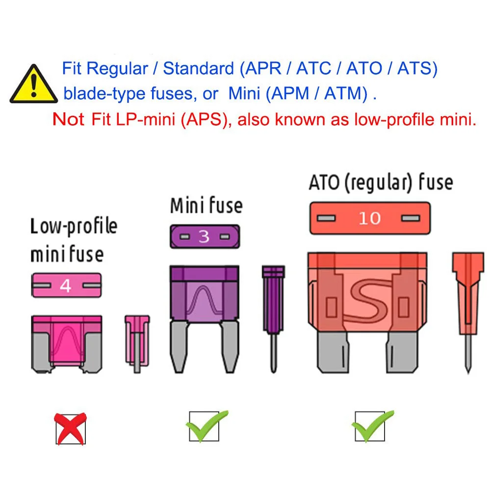 

242pcs Car Fuses Assortment Kit Profile Small Size Blade Type Car Fuse Assortment Set Auto Car Truck Fuse with Plastic Box