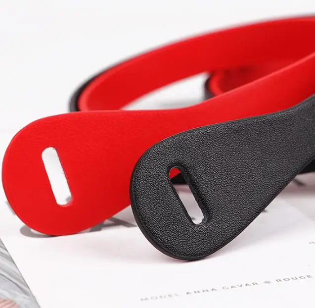 Ремень из натуральной воловьей кожи Женский модный однотонный тонкий длинный