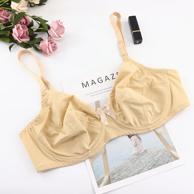 Beauwear, Женские Бюстгальтеры на косточках размера плюс, полный охват, не мягкий бюстгальтер, минимайзер, нижнее белье, 36-48, B, C, D, E, цвет черный, телесный, BH - Цвет: Nude