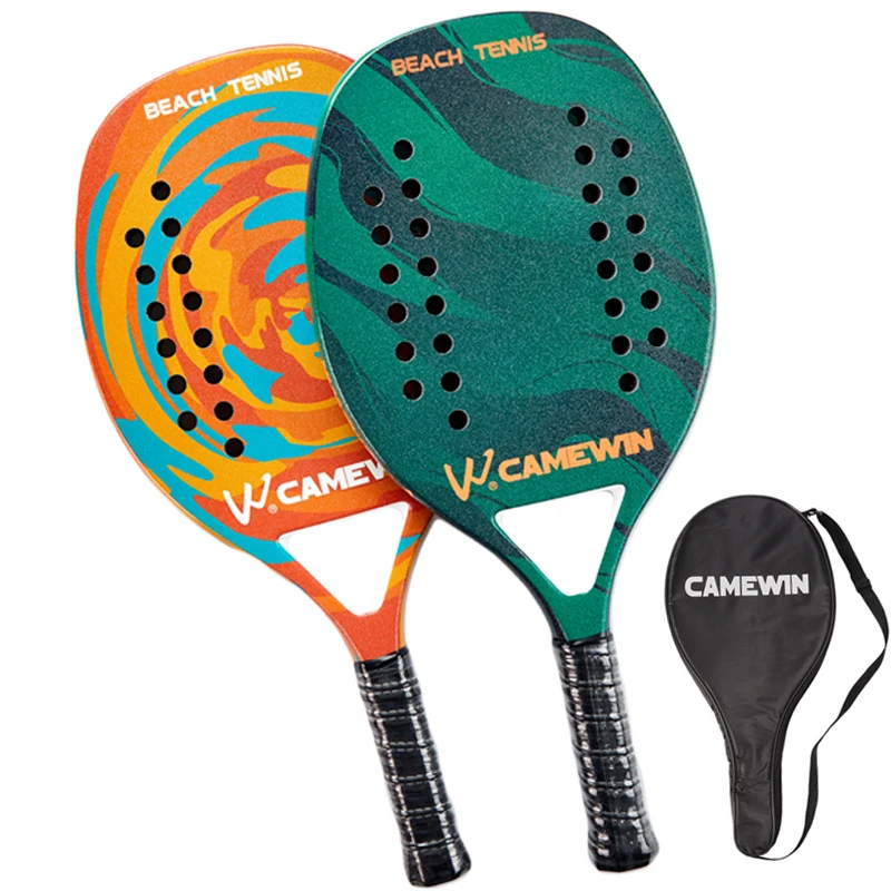 

Professional Carbon Fiber Beach Racket High Quality EVA Sandwich Beach Tennis Cricket Training Entertainment With Racket Bag