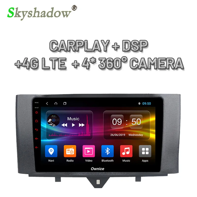 DSP ips панорамная камера Android 9 4G + 64G Автомобильный dvd плеер gps карта Радио Bluetooth wifi