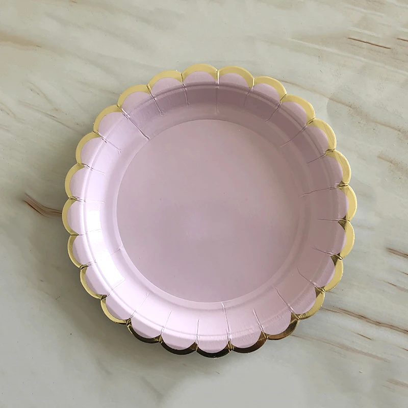 40 шт./компл. золото Фольга одноразовая посуда украшения фиолетовый Бумага