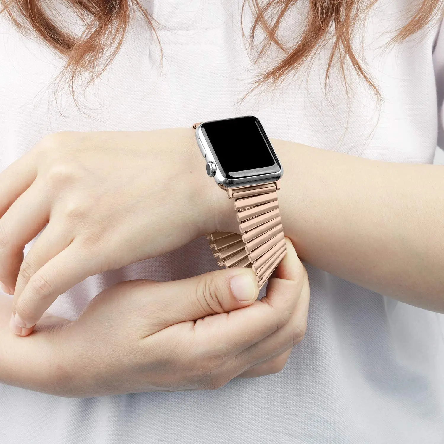Ремешок Эластичный из нержавеющей стали для Iwatch 38 мм 40 44 42 | Наручные часы