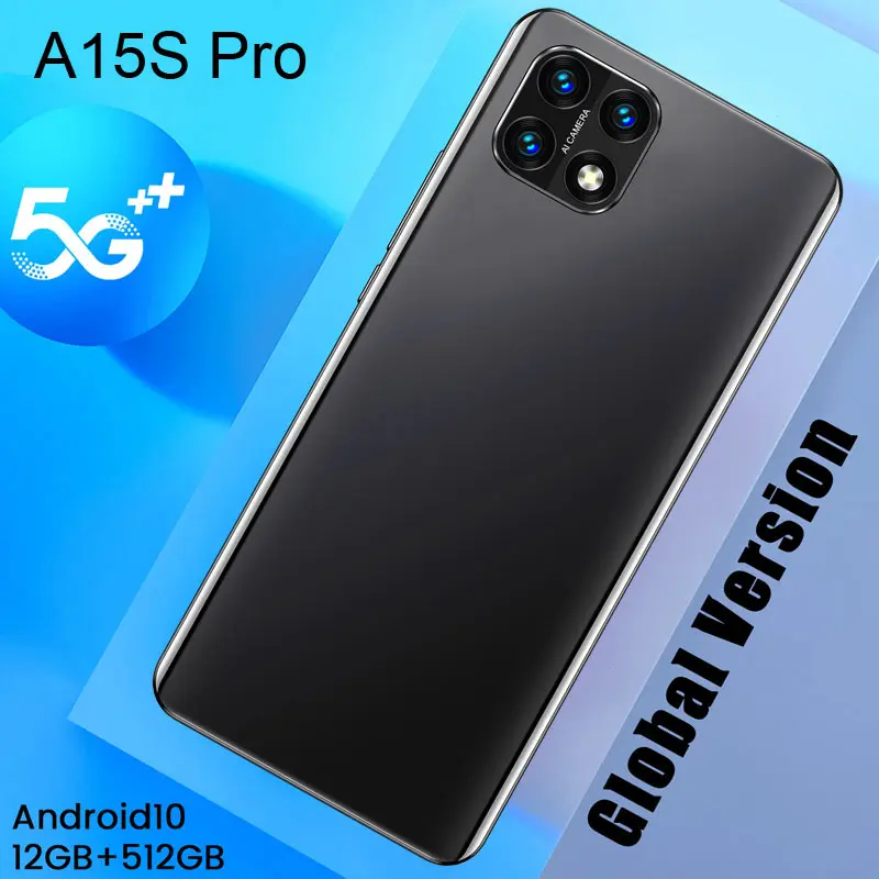 

Hot Sale A15S Pro 6.8 Inch 12+512GB Face Fingerprint Unlock Dual SIM Mobile Phone 24+48MP 10 Core 5000mAh Smart Phone MTK6889