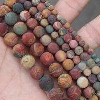 frostmatte natural red turquoisepicasso round loose beads for diy jewelry making we provide mixed wholesale for all items