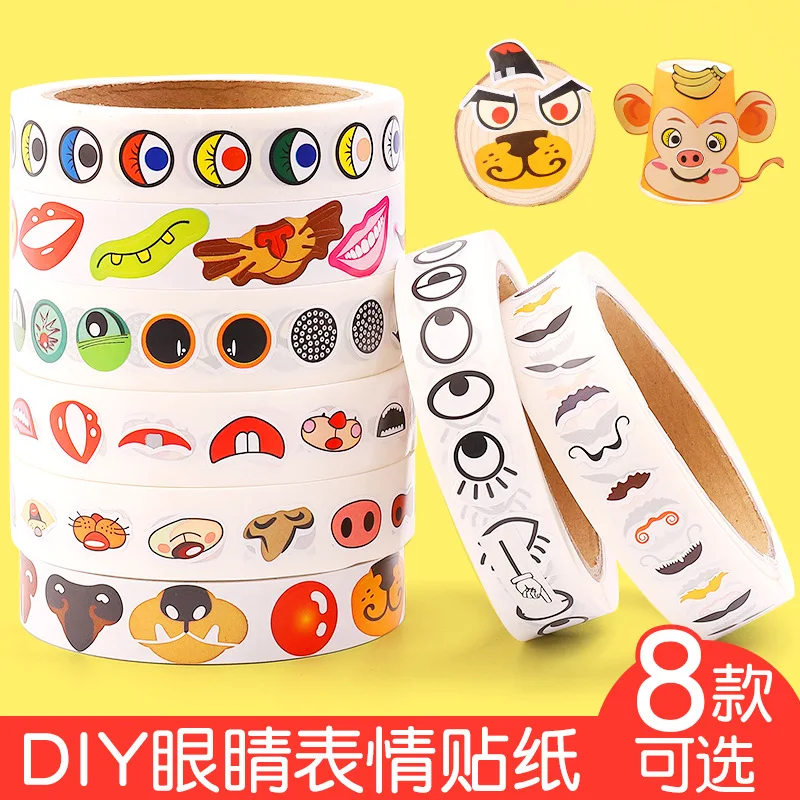 

Eye Stickers with Adhesive Black and White Color Eyeball Stickers Self-adhesive Children's Handmade Diy Activity Creativity