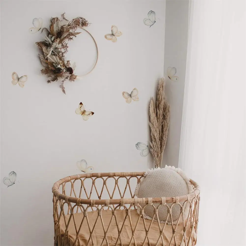 

6Pcs Boho Beautiful Butterfly Wall Sticker Nursery Home Decoration for Children Room Nursery Baby Girls Boys Living Room Decals