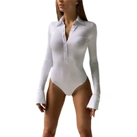 2021 autumn women soft slender bodys temporary long shell basic revers womens long arm jump suits