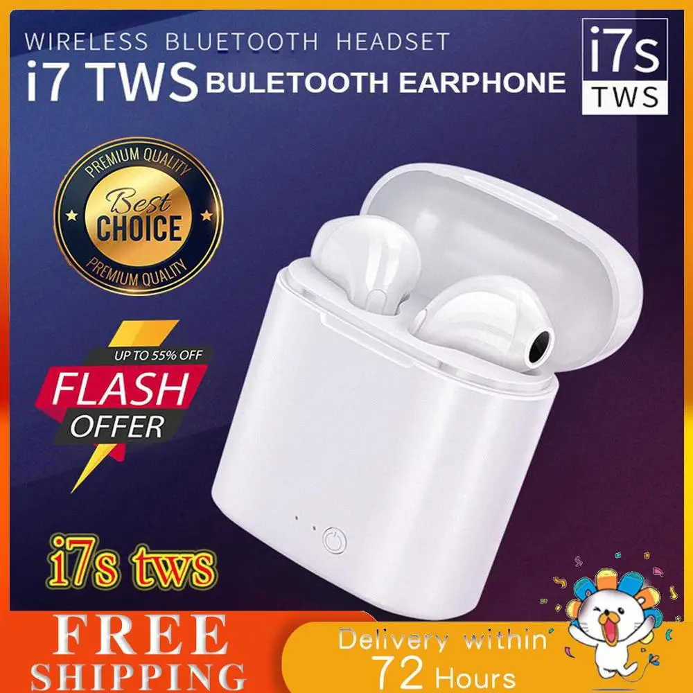Горячие I7 i7s TWS беспроводные наушники Bluetooth вкладыши с микрофоном для Iphone Android все