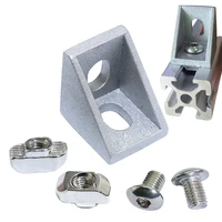 1515 series aluminum profile slot 6mm connection corner bracket set with screw and nut for 3d printer