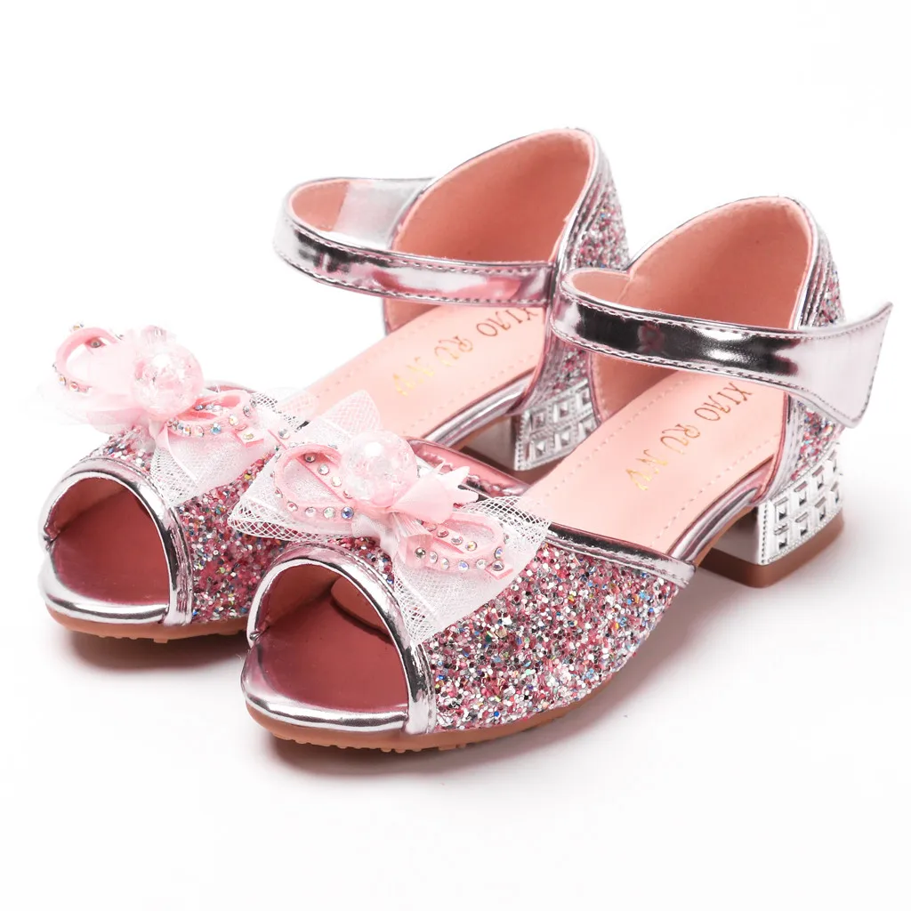 Туфли для маленьких принцесс обувь танцев и представлений с жемчужинами