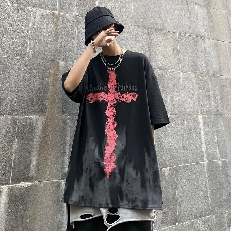 Женская Винтажная футболка в стиле рок н ролл серая или черная большого размера