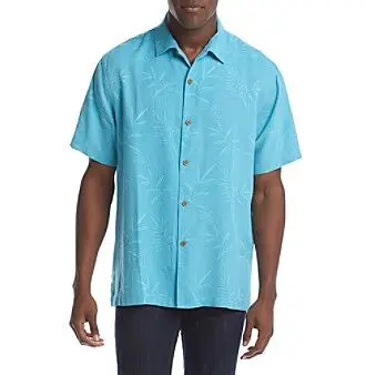 17 Colors Only 98pcs Mens Fashion Shirts 2019 Hawaii Floral Silk Original Fit Camp Shirt Leaves Textured Print Short Sleeves Big | Мужская