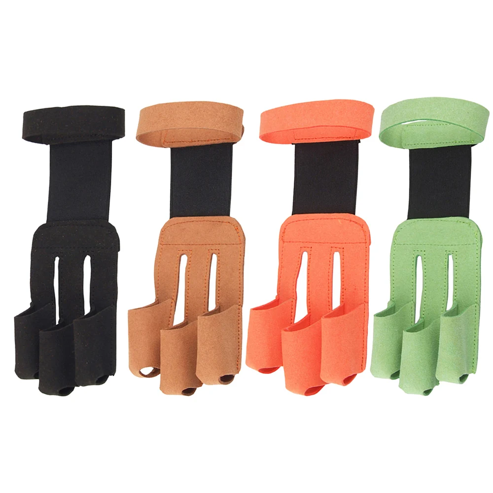 4 цвета стрельба Спорт из лука 3 пальца руки защитный Рисование Лук Защита стрелы