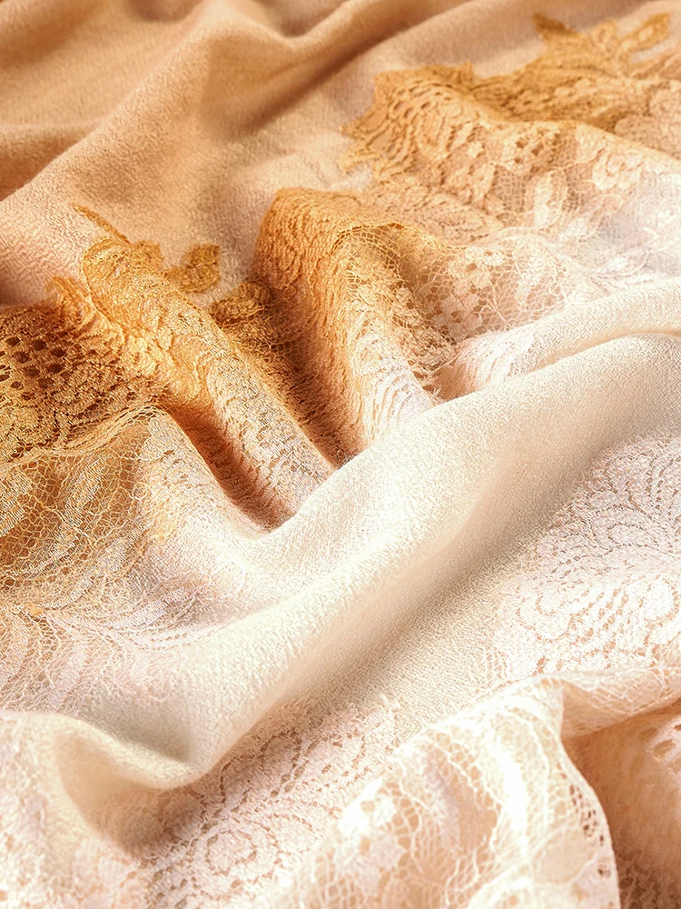 Высококачественный богемный шерстяной шарф-платок ручной работы с цветочной