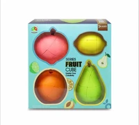 fanxin fruit magic cube pack professional stickerless pear orange peach lemon cube puzzle game speed cubing funny toys