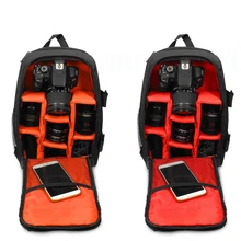 Upgrade Waterproof multi-functional Digital DSLR Camera Video Bag with Rain Cover SLR Camera Bag PE Padded for Photographer