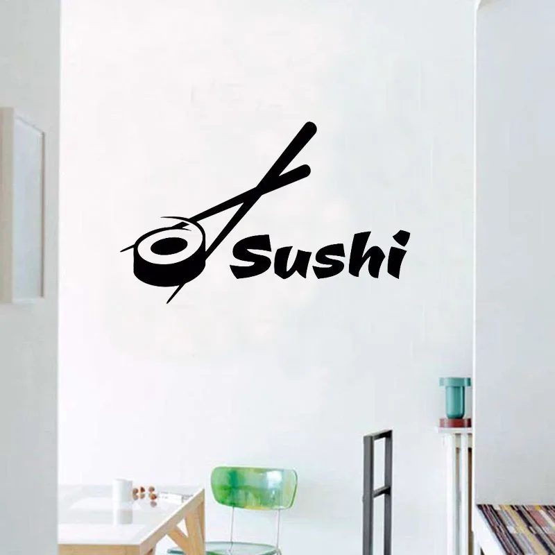 Наклейка на стену в виде японской еды для суши|Наклейки стену| |