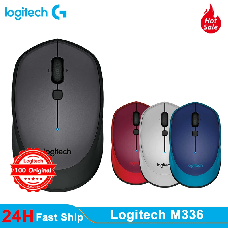 Оригинальная мышь Logitech M336 беспроводная Bluetooth с красочным разрешением 1000 dpi для