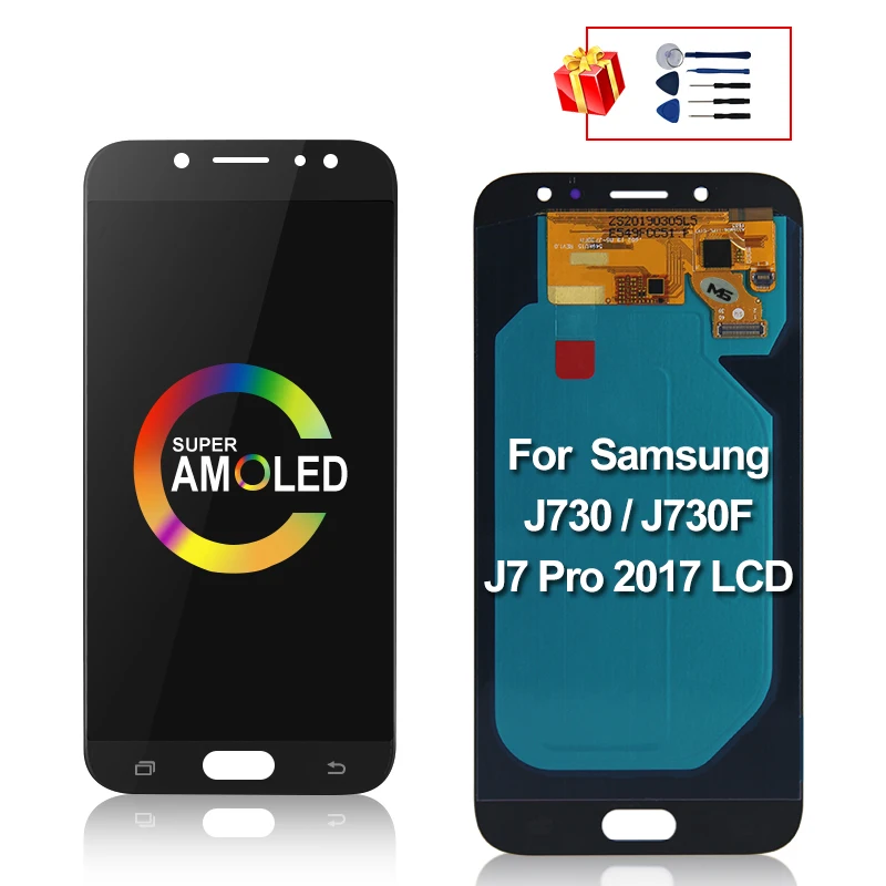

Super AMOLED LCD For Samsung Galaxy J7 Pro 2017 J730 J730F LCD Display Touch Screen Digitizer Assembly For Samsung J7 Pro 2017