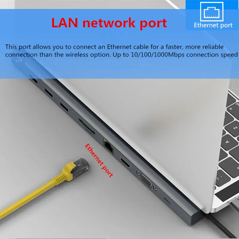 Концентратор-C USB3.0 концентратор Ethernet соединение тип-c PD для смартфона huawei Xiaomi MacBook Расширение Док-станция 4 к HDMI SD TF LAN
