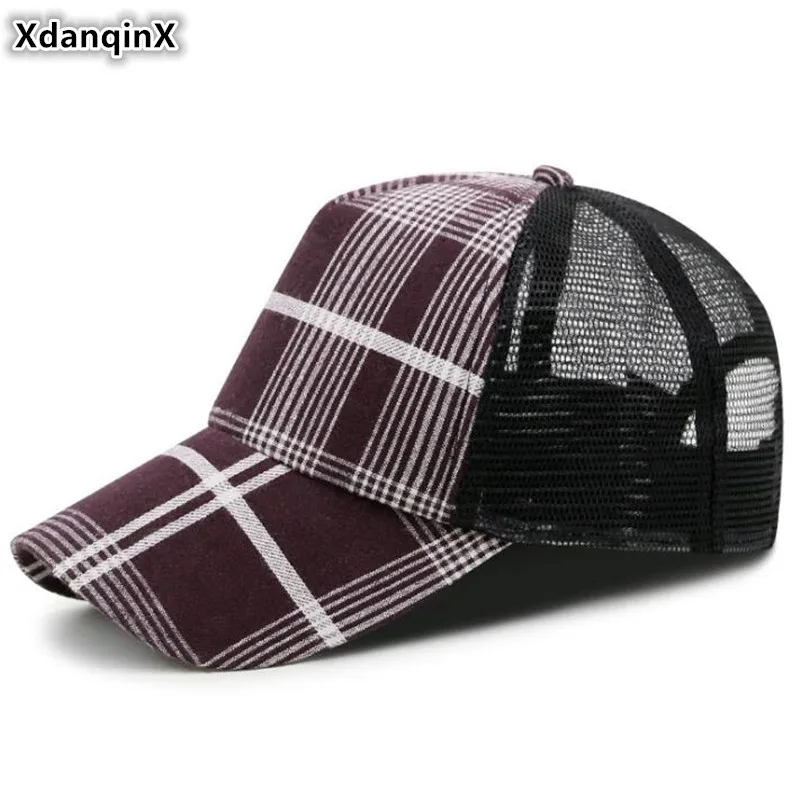 

XdanqinX 2020 Summer New Breathable Mesh Cap Youth Women Ventilated Baseball Cap Men's Sports Caps Adjustable Size Couple Hat