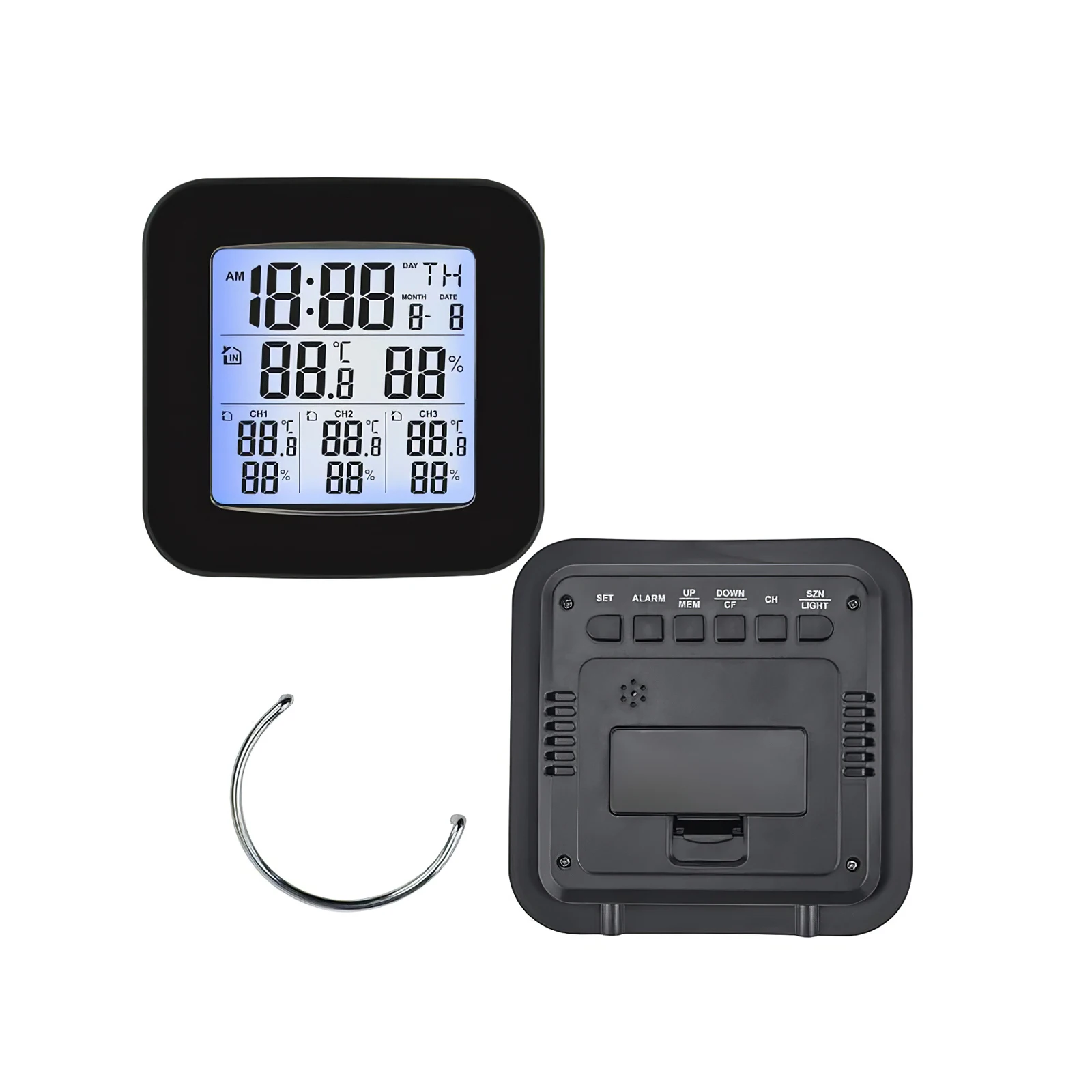 

Weather Clock Color Screen New Digital Display Thermometer humidity clock Colorful LCD Alarm Calendar Weather Pop