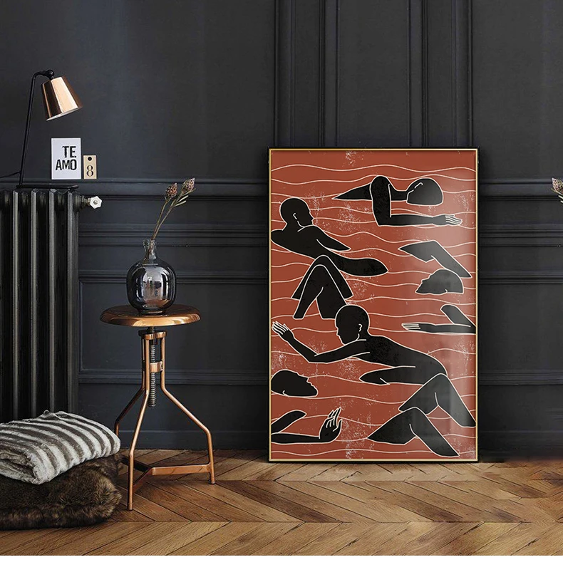

Abstract FIgure Poster Nordic Wall Art Canvans Painting And Print Human Community Wall Printing Picture For Home Decor