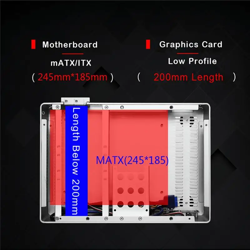 2 0 USB чехол для компьютера мини офисный HTPC ITX настольный компьютер игровой 1U