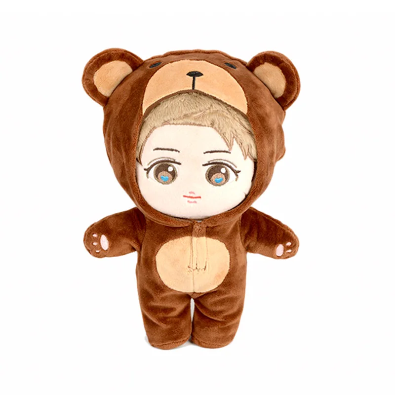 20 см EXO Baekhyun Chanyeol Xiumin Suho Sehun KAI D.O.Chen плюшевые куклы с кукольной одеждой наряд