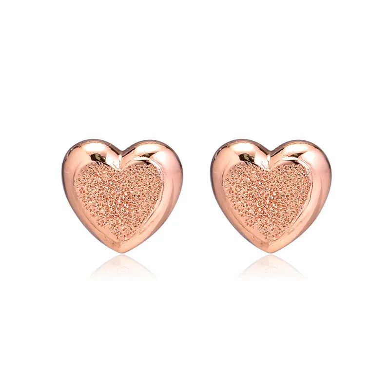 

Matte Brilliance Hearts Women Fashion Rose Golden Jewelry Components Simple Halloween Wedding Party Body Girls Earrings