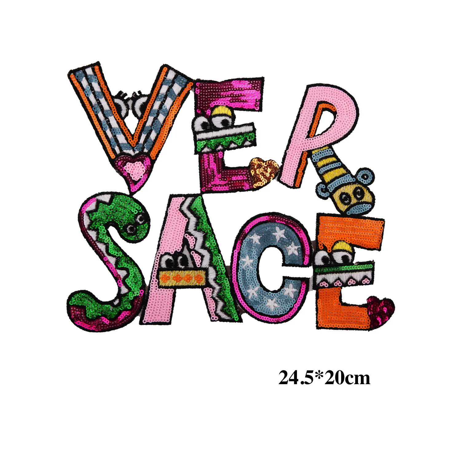 1 шт. большие цветные буквы расшитые блестками вышитые наклейки нашивки для