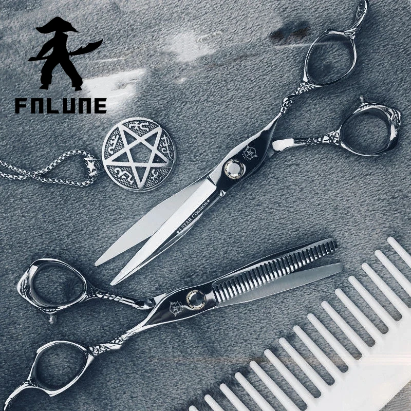 6 Professional Hair Salon Structure Scissors Set Cutting Barber Haircut Thinning Shear Scissors Hairdressing Hair Tools Scissors
