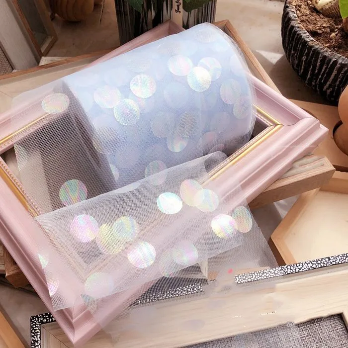Kewgarden 10 см лазерные точки сетчатая Вуаль ленты DIY Hairbow аксессуары для корсажа